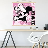 Disney Minnie egér-Rózsaszín Pixel fali poszter mágneses kerettel, 22.375 34