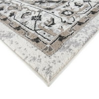 Kezdőlap Antonia Hagyományos Medallion Fize terület szőnyeg, 9 '12', szürke