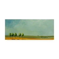 Védjegy Szépművészet 'Zöld Toszkán Paint Landscape 2' Canvas Art készítette: Pablo Esteban