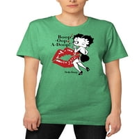 Betty Boop női juniorok doop csók rövid ujjú grafikus póló