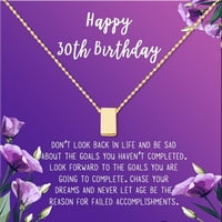 Anavia boldog 30. születésnapi ajándékok rozsdamentes acél divat nyaklánc születésnapi kártya ékszer ajándék neki, születésnapi