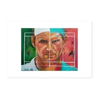 Rafael Nadal Roger Federer Sports 24 36 Keret nélküli Wall Art Print