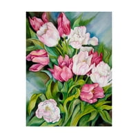 Joanne Porter, a „Világos rózsaszínű és sötét tulipán” vászon művészete