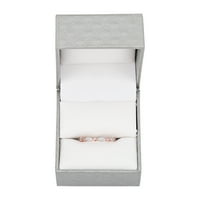 14 kt rózsa aranyozott valódi gyémánt akcentusra rakható gyűrű