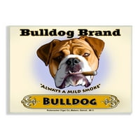 Stupell Industries Bulldog márka enyhe dohányzik Vintage kisállat reklám, 13, Design Brian Rubenacker