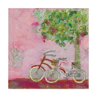 Védjegy Szépművészeti Pink Bicikles vászonművészet Kellie Day