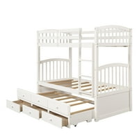 Aukfa ikrek iker emeletes ágy felett, fúróval és tárolóval, iker emeletes ágyak hálószobához, fehér