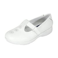 Órás kényelmi liliom nők széles szélességű t-irtaszpántos cipője fehér 10