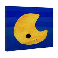 Wynwood Studio csillagászat és űr fali művészet vászon nyomatok „hold” holdak - sárga, kék