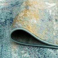 Kortárs terület szőnyeg absztrakt aqua, szürke nappali könnyen tisztítható