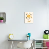 Stupell Industries Shine kifejezés felemelő napsugarak átölelve csillag grafika keret nélküli művészet nyomtatás Wall Art, Design