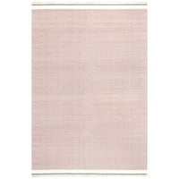 Nuloom Keri kézi hajlított gyapjú és pamut alkalmi bojt terület szőnyeg, 4 '6', rózsaszín