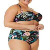 Terra és Sky Women's Plus Ocean Botanica Bikini Top