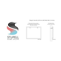 A Stupell Industries néma geometriai absztrakt formák festmény fehér keretes művészet nyomtatott fali művészet, tervezés: Carol