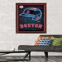 Boston Red So - Neon sisak fali poszter, 22.375 34 keretes