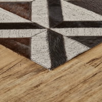 Kanadai kézzel készített gyémánt bőr szőnyeg, szürkebarna, 8 láb 11 lábú szőnyeg