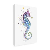 Védjegy Szépművészeti „Purple Seahorse” vászon művészete: Sam Nage