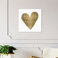 A Wynwood Studio divat és a Glam Wall Art vászon „Heart 'Hearts - arany, fehér