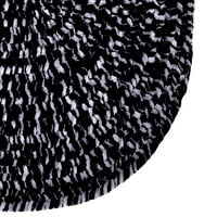 Better Trends Zsenília Tweed poliészter 48 nyolcszögletű fonott szőnyeg, beltéri használatra, felnőtteknek-Fekete szürke