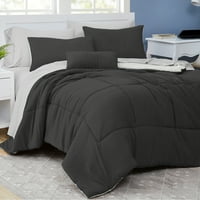 Modern szálak ágy egy táskában, queen vigasztaló, zamat, lapos lap, felszerelt lap, párnahuzat, dekoratív párna