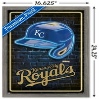 Kansas City Royals - Neon sisak fali poszter, 14.725 22.375 keretes