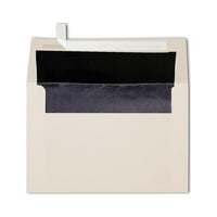 Luxpaper A meghívó borítékok, 1 4, lb. természetes fekete béléssel, csomag