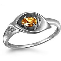 JewelersClub Madarine Garnet Ring Birthstone Jewelry - 0. Karát madarin gránát 0. Sterling ezüst gyűrűs ékszerek fehér gyémánt