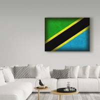 Védjegy Szépművészeti „Tanzánia bajba jutott zászló” vászon művészete, a Red Atlas Designs