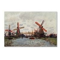 Védjegy képzőművészet 'Mills Zaandam közelében' vászon művészet Monet