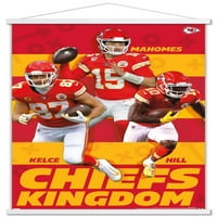 Kansas City Chiefs - Hármas fali poszter fa mágneses kerettel, 22.375 34