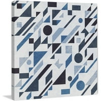 Geometrikus Jumble Festés nyomtatás csomagolt vászonra