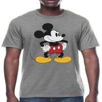 Disney Classic Mickey Mouse ruházat, férfi grafikus személyzet nyak rövid ujjú póló, S-3XL méretű