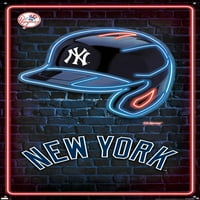 New York Yankees - Neon sisak fali poszter push csapokkal, 22.375 34